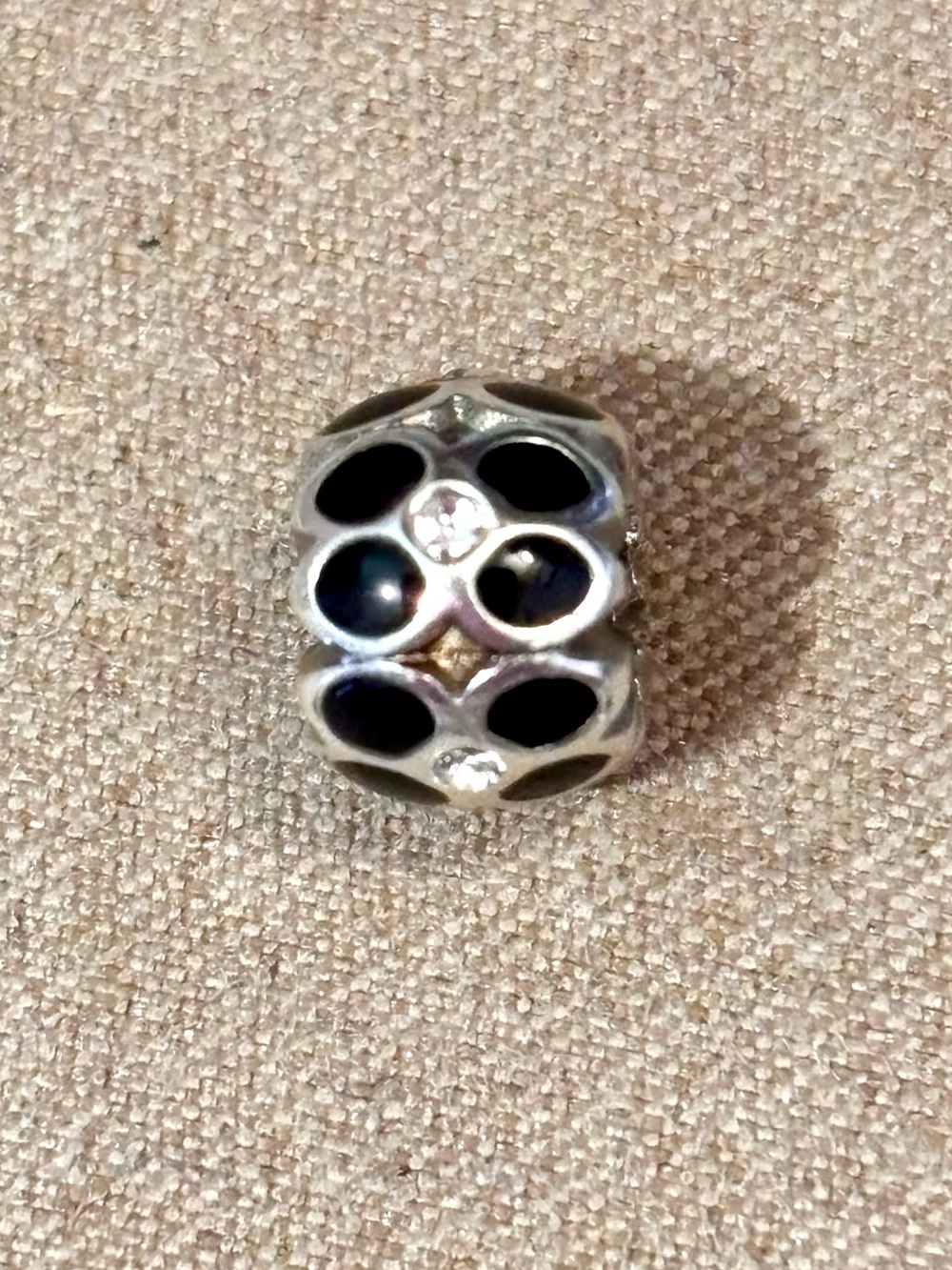 🆕Brighton Mini Ring of Flower bead Black Crystals for MINI holders ONLY Retired